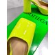 Bottega Veneta Tower Mules In Yellow Patent Calfskin