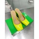 Bottega Veneta Tower Mules In Yellow Patent Calfskin