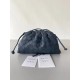 Bottega Veneta Mini Pouch In Thunder Intrecciato Lambskin