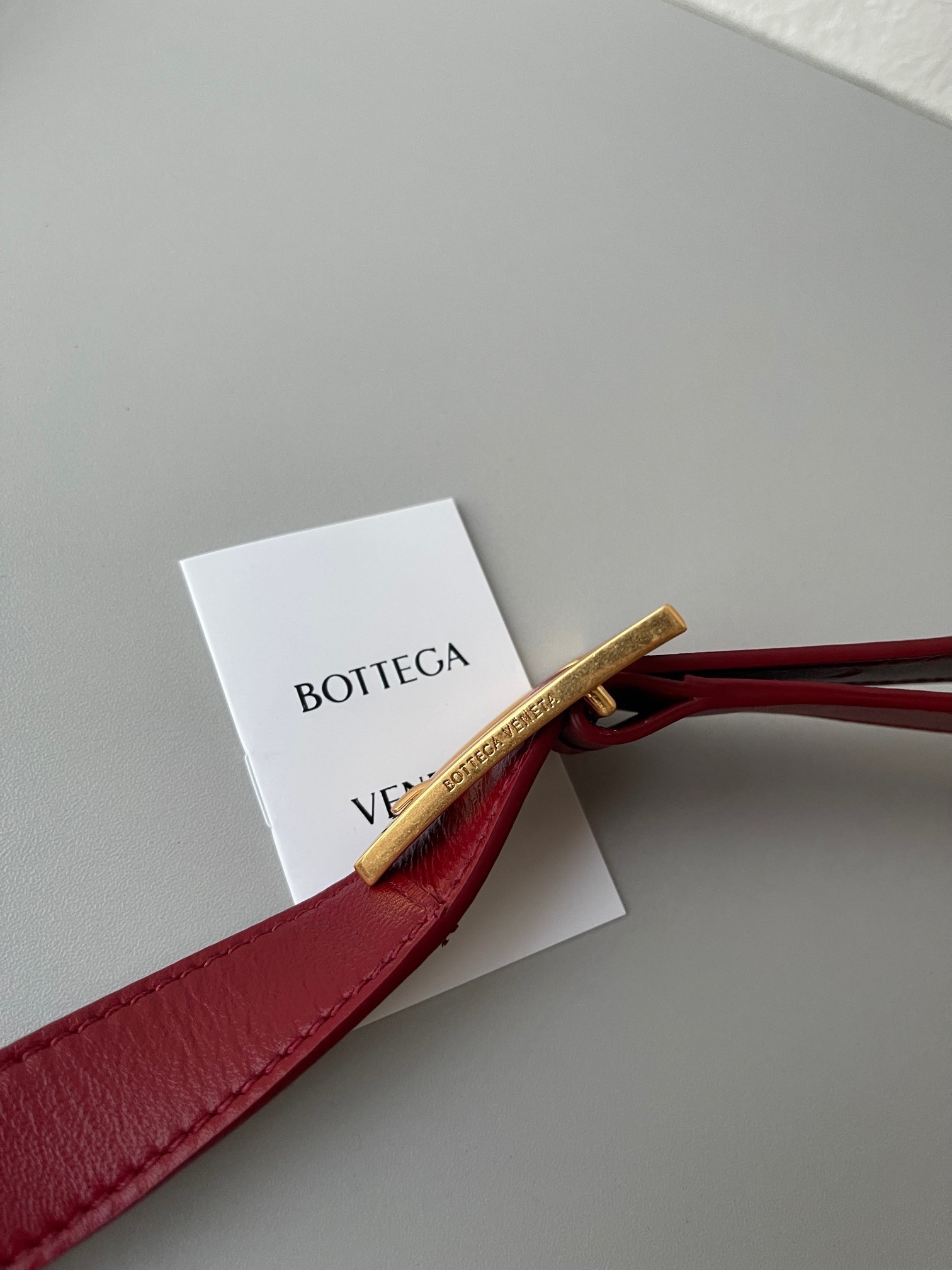 Bottega Veneta Padded Cassette Bag In Dard Red Lambskin