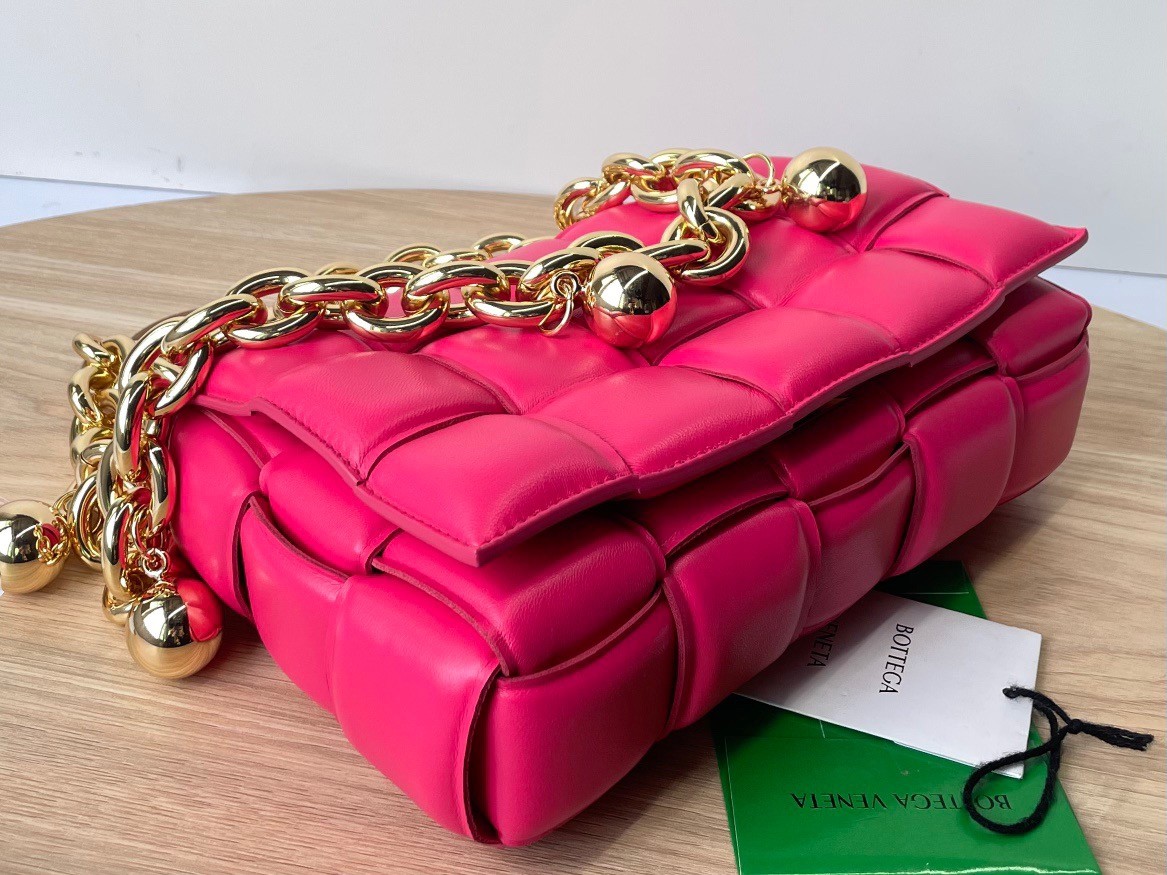 Bottega Veneta Chain Cassette Bag In Lollipop Lambskin