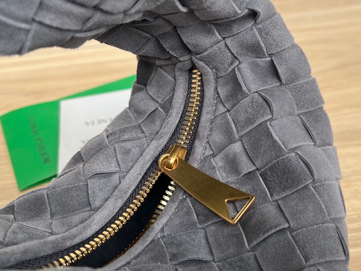 Bottega Veneta BV Jodie Mini Bag In Thunder Intrecciato Suede