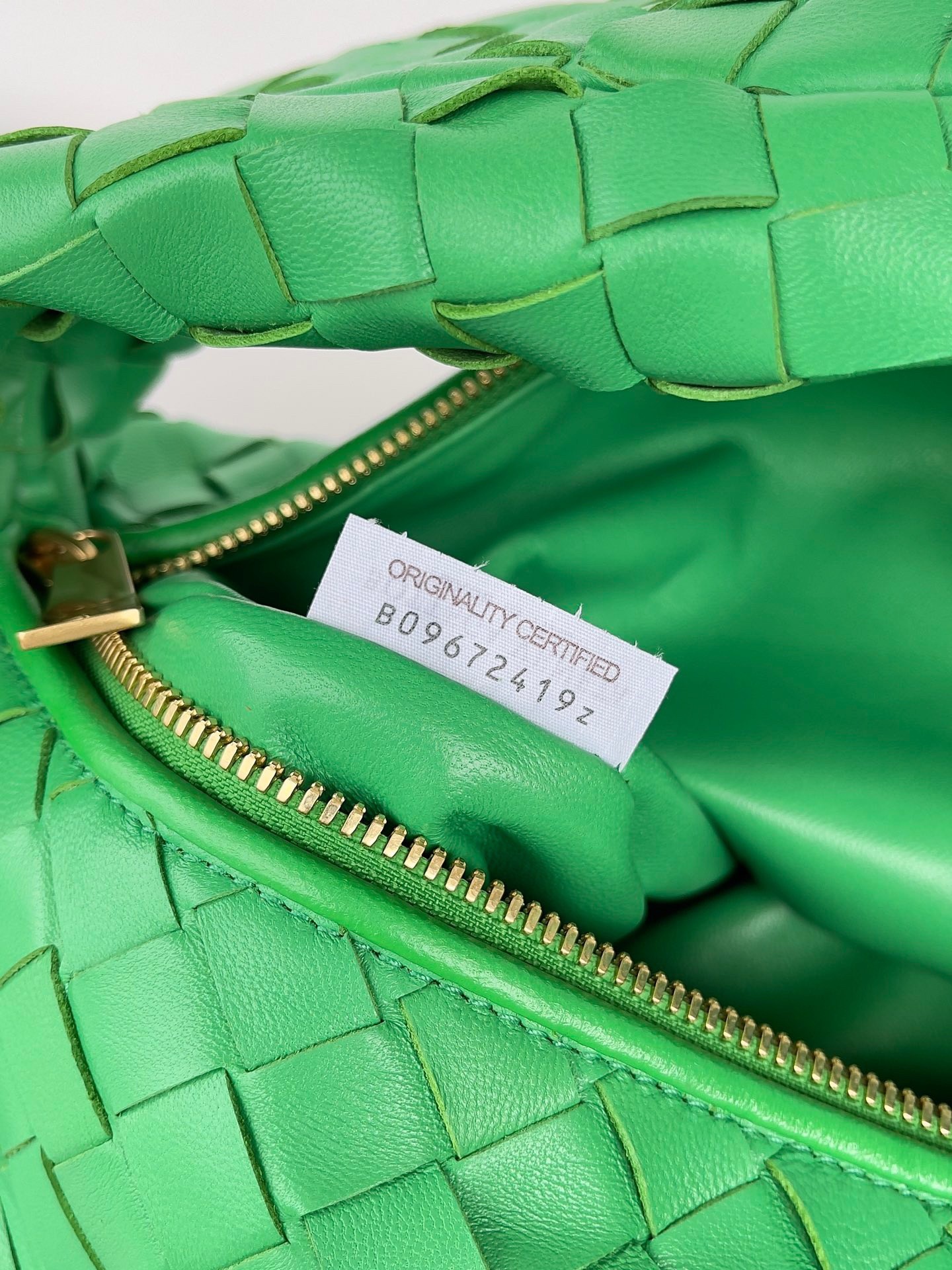 Bottega Veneta BV Jodie Teen Bag In Green Intrecciato Leather