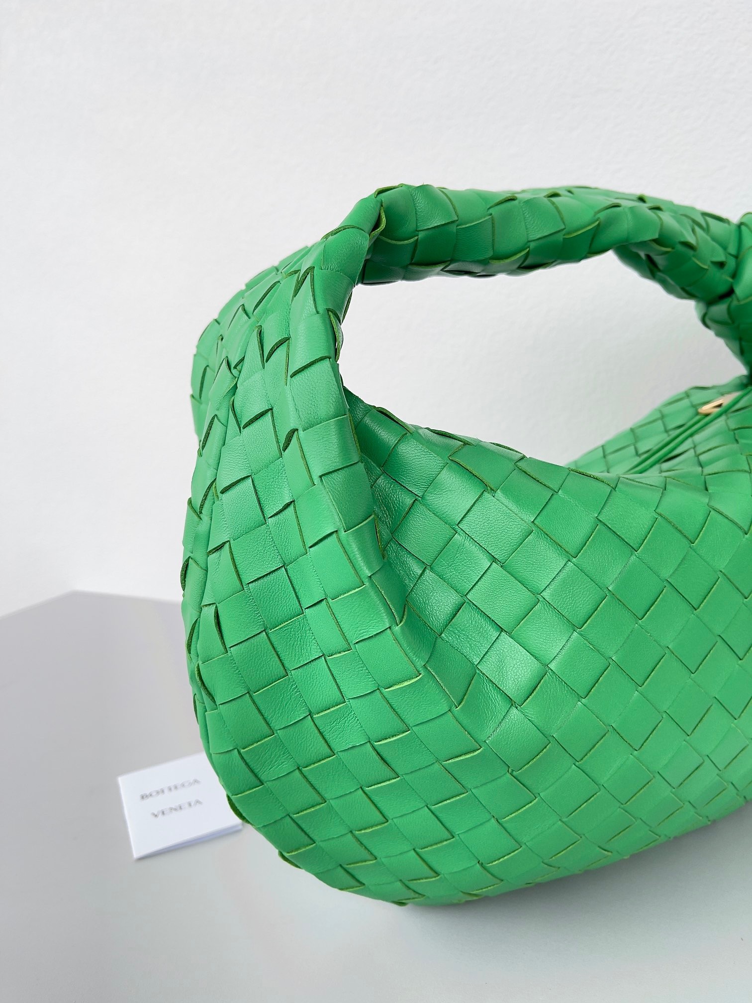 Bottega Veneta BV Jodie Teen Bag In Green Intrecciato Leather