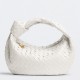 Bottega Veneta BV Jodie Teen Bag In White Intrecciato Leather