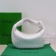 Bottega Veneta BV Jodie Teen Bag In White Intrecciato Leather