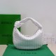 Bottega Veneta BV Jodie Teen Bag In White Intrecciato Leather