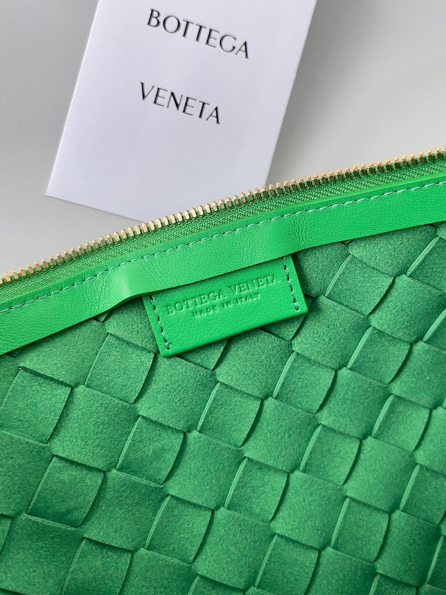 Bottega Veneta Turn Bag In Green Intrecciato Lambskin