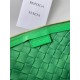 Bottega Veneta Turn Bag In Green Intrecciato Lambskin