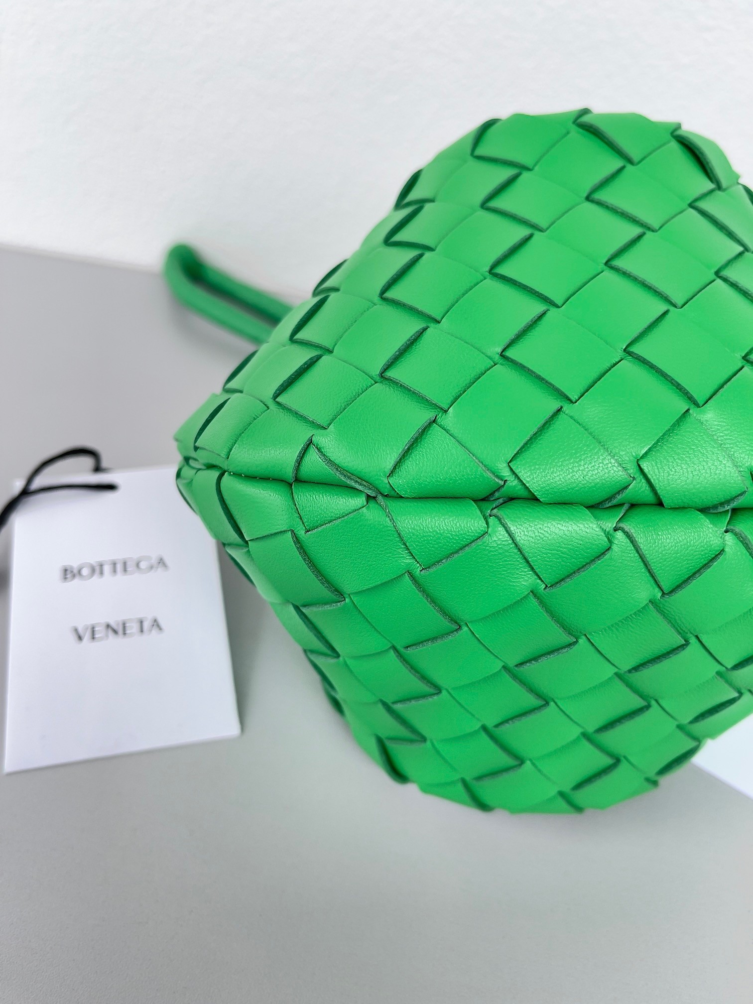 Bottega Veneta Turn Bag In Green Intrecciato Lambskin