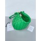 Bottega Veneta Turn Bag In Green Intrecciato Lambskin