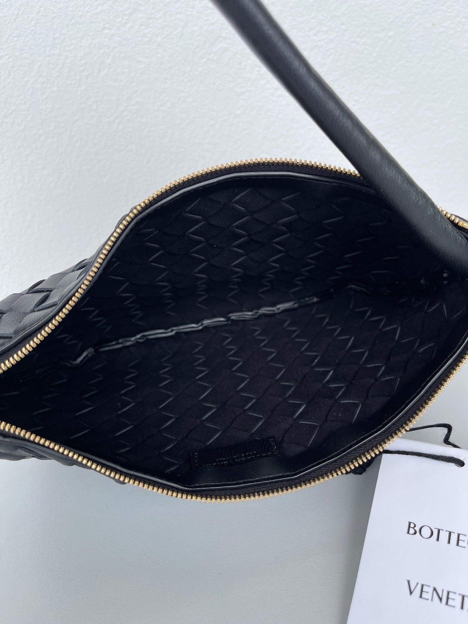 Bottega Veneta Turn Bag In Black Intrecciato Lambskin