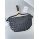 Bottega Veneta Turn Bag In Black Intrecciato Lambskin