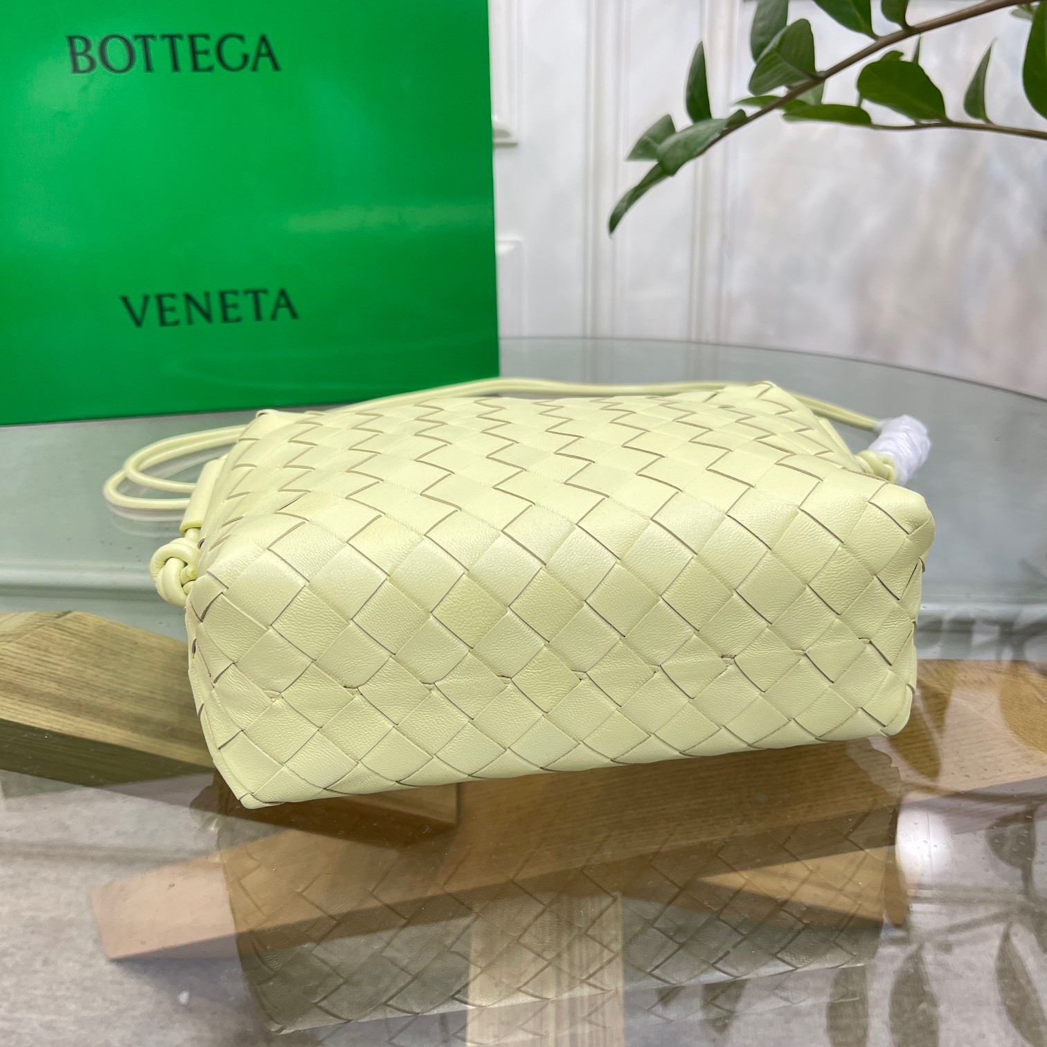 Bottega Veneta Loop Small Bag In Lantern Intrecciato Lambskin