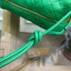 Bottega Veneta Loop Small Bag In Green Intrecciato Lambskin