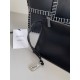 Bottega Veneta Black Arco Small Tote with White Overlock Stitching