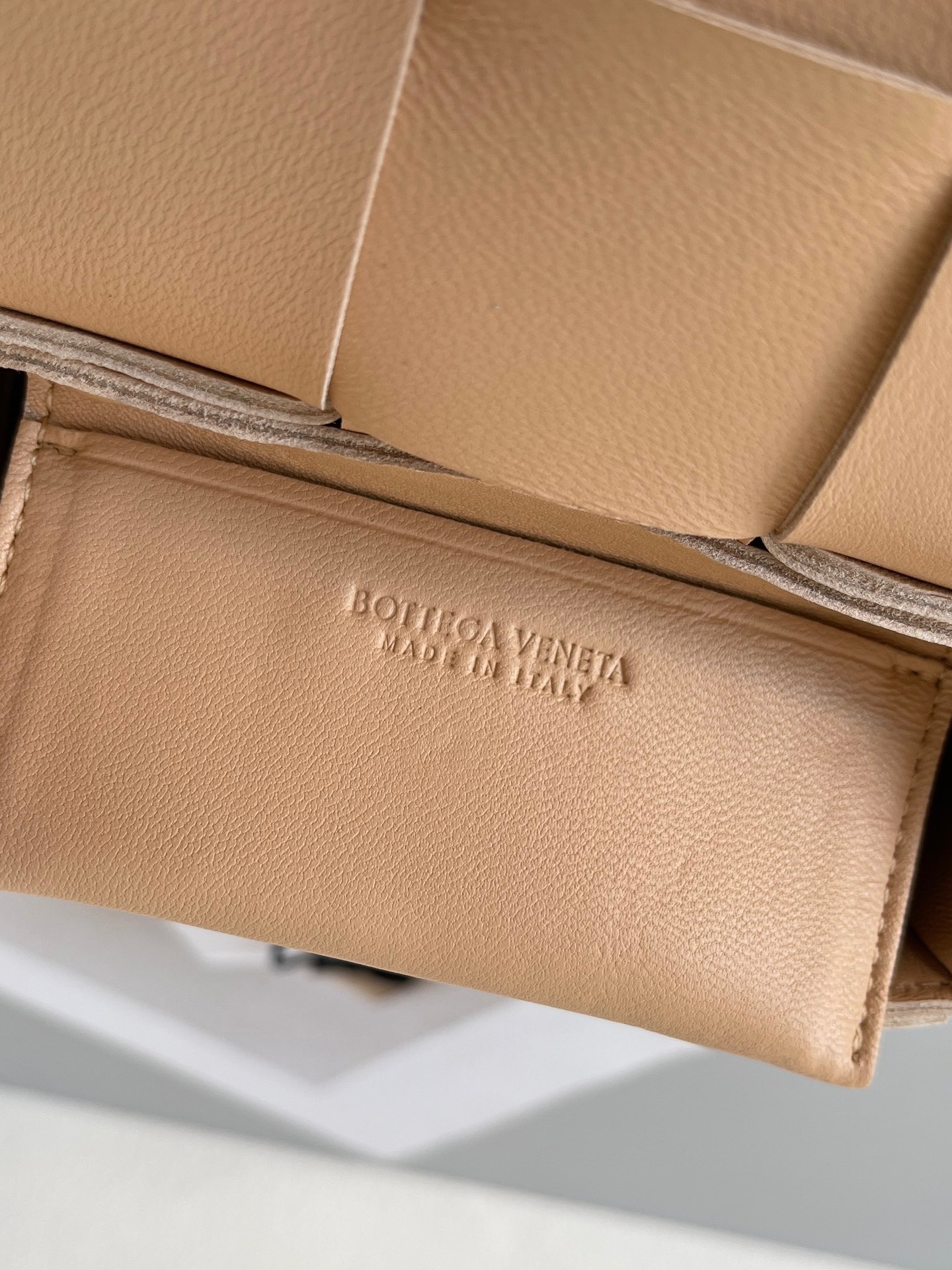 Bottega Veneta Candy Cassette Bag In Almond Lambskin