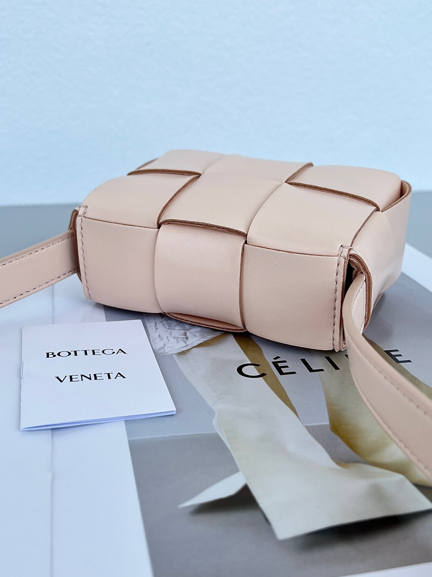 Bottega Veneta Candy Cassette Bag In Melon Washed Lambskin