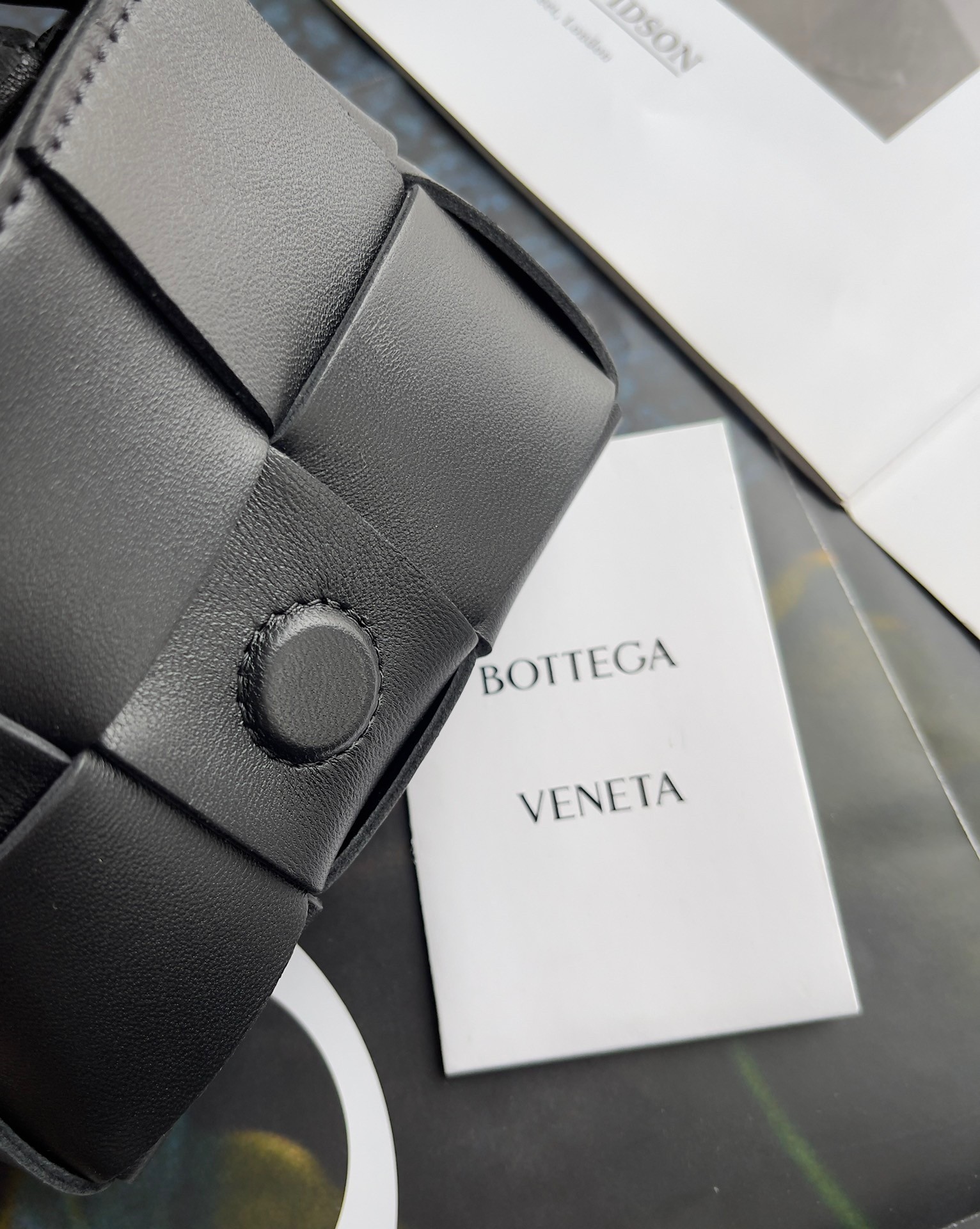 Bottega Veneta Candy Cassette Bag In Black Lambskin