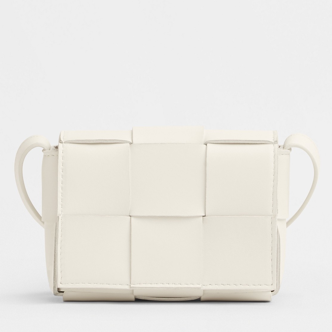 Bottega Veneta Candy Cassette Bag In White Lambskin