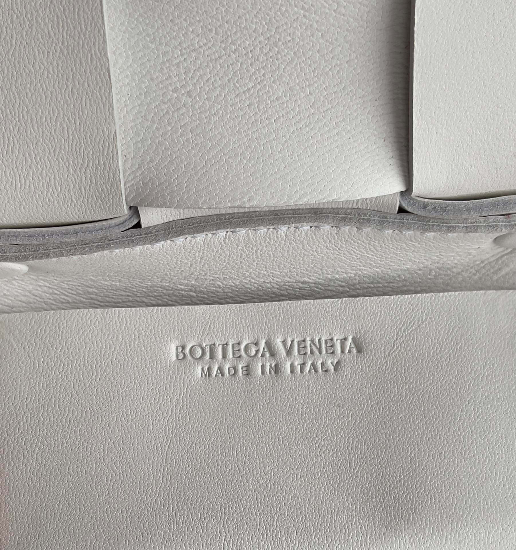 Bottega Veneta Candy Cassette Bag In White Lambskin