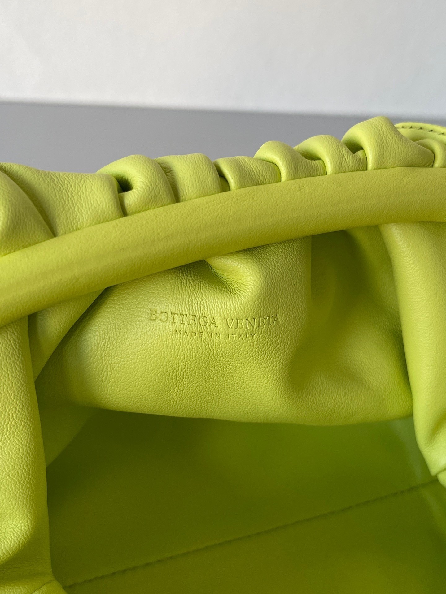 Bottega Veneta Mini Pouch Bag In Kiwi Calfskin