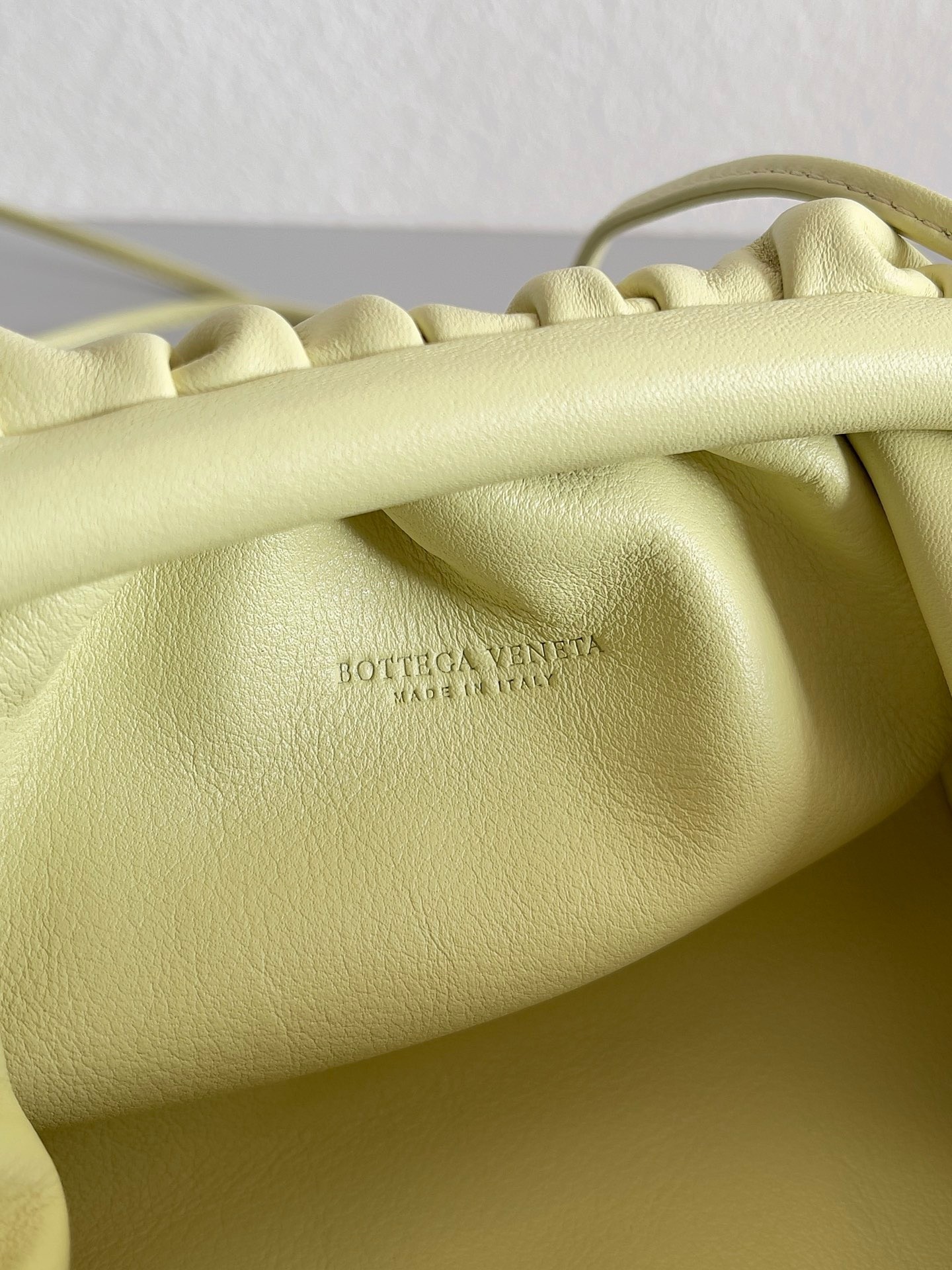 Bottega Veneta Mini Pouch Bag In Zest Washed Calfskin