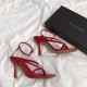 Bottega Veneta Ankle-strap Stretch Sandals In Red Leather