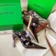 Bottega Veneta BV Point Slingback Sandals In Chocolate Lambskin