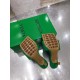 Bottega Veneta Lido Sandals In Green Intrecciato Leather