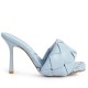 Bottega Veneta Lido Sandals In Light Blue Intrecciato Leather