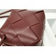 Bottega Veneta Mini Cassette Camera Bag In Bordeaux Lambskin