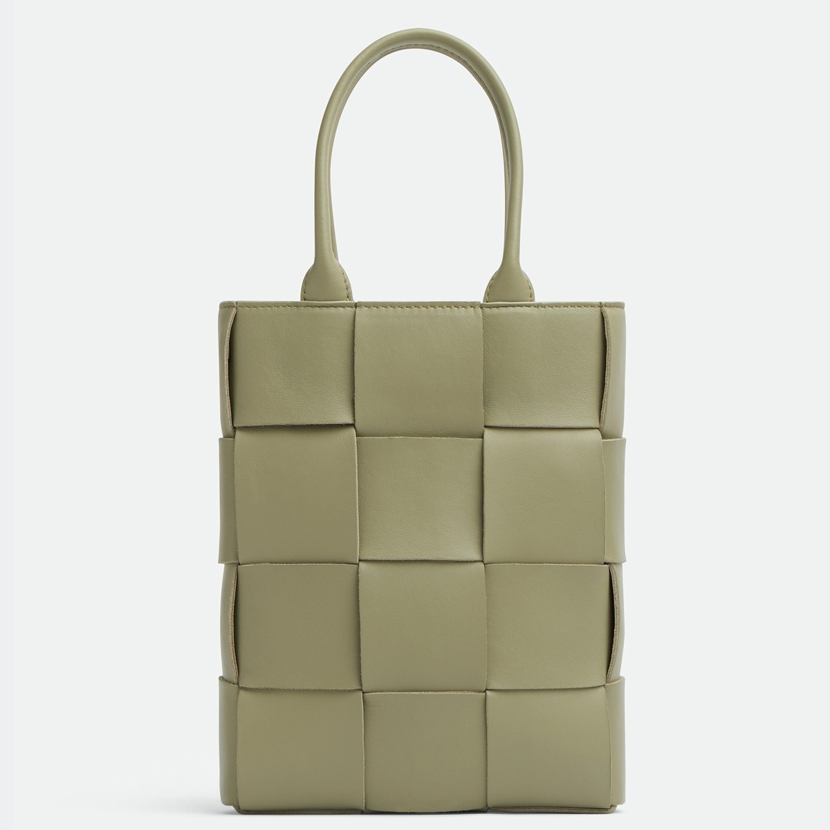 Bottega Veneta Mini Cassette Tote Bag In Travertine Lambskin