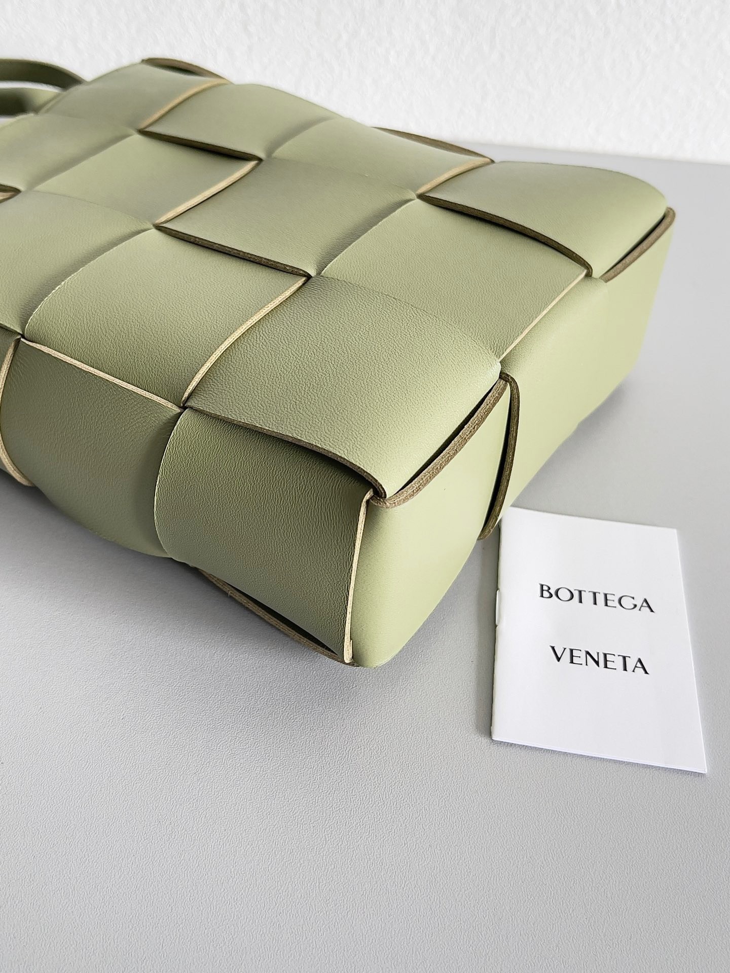 Bottega Veneta Mini Cassette Tote Bag In Travertine Lambskin