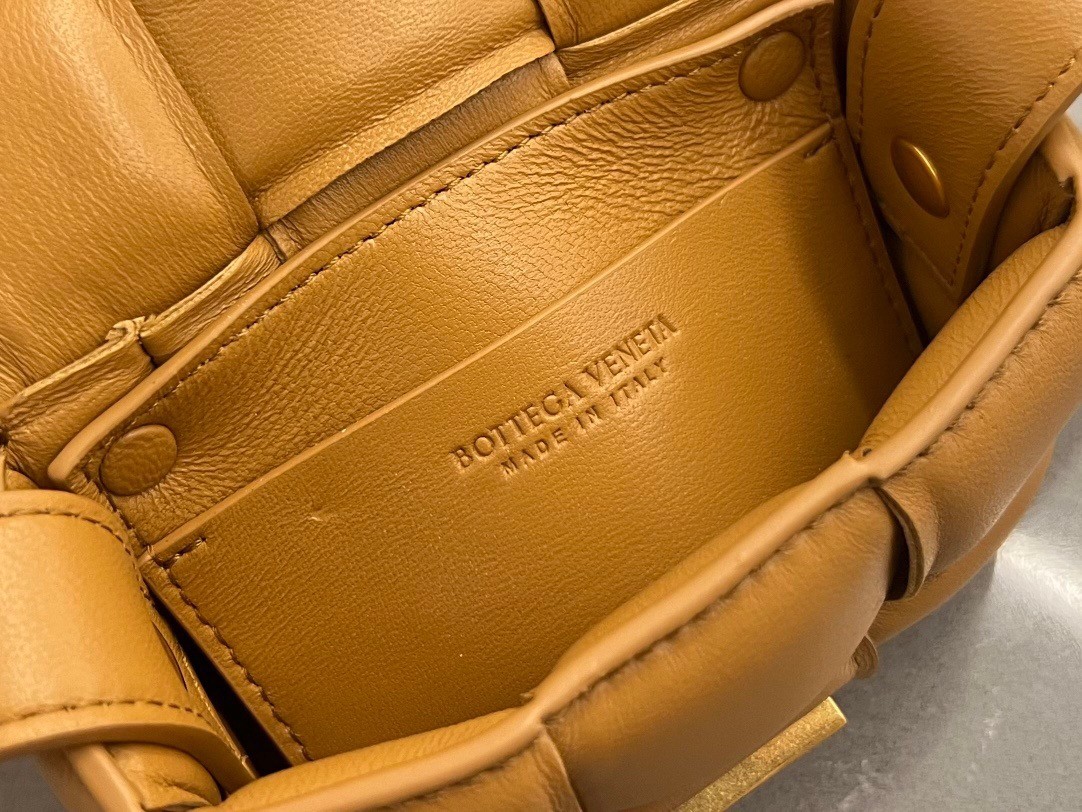 Bottega Veneta Candy Padded Cassette Bag In Camel Lambskin