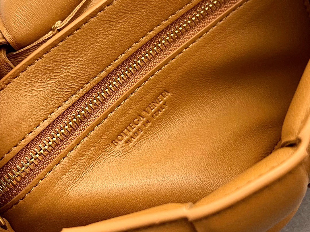 Bottega Veneta Small Padded Cassette Bag In Camel Lambskin