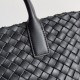 Bottega Veneta Cabat Mini Bag In Black Intrecciato Lambskin