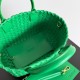 Bottega Veneta Cabat Mini Bag In Green Intrecciato Lambskin