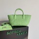 Bottega Veneta Cabat Mini Bag In Pistachio Intrecciato Lambskin