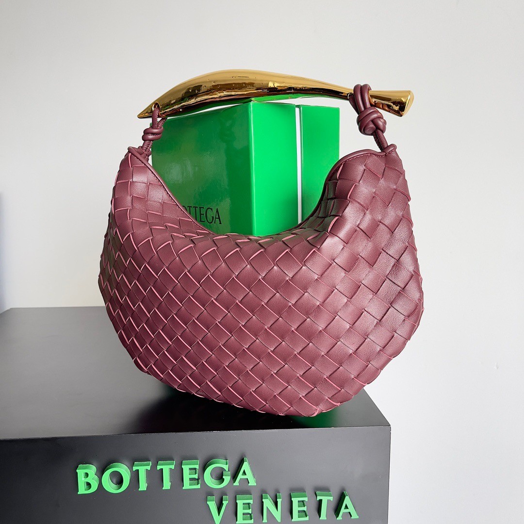 Bottega Veneta Sardine Small Bag In Barolo Intrecciato Lambskin