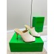 Bottega Veneta Knot Mules 90mm In White Lambskin