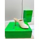 Bottega Veneta Knot Mules 90mm In White Lambskin