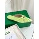 Bottega Veneta Bunnie Flat Mules In Fennel Patent Leather