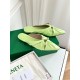 Bottega Veneta Bunnie Flat Mules In Fennel Patent Leather