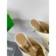 Bottega Veneta Stretch Buckle Mules in White Calfskin