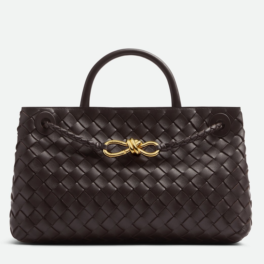 Bottega Veneta Andiamo Small East/West Bag In Fondant Intrecciato Lambskin