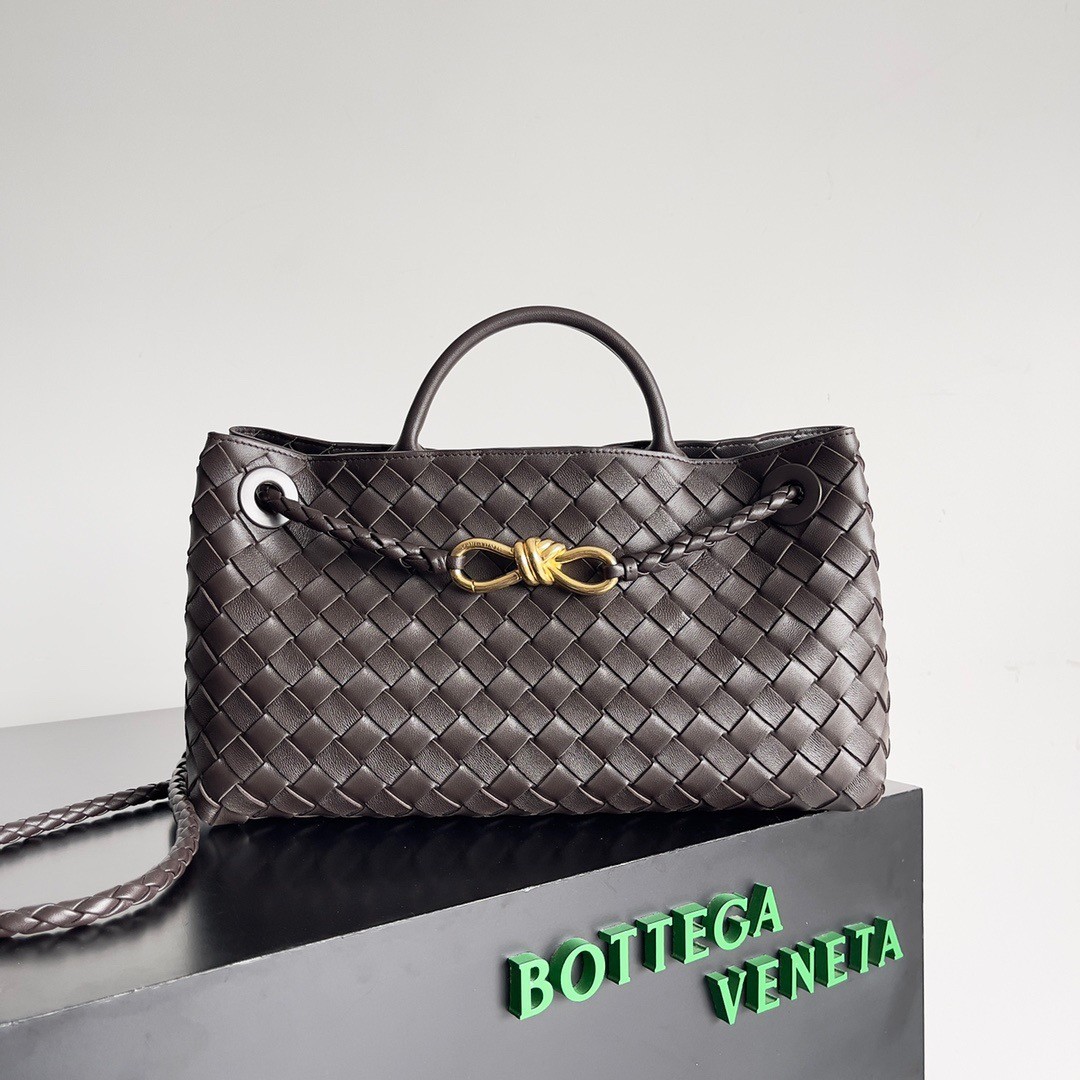 Bottega Veneta Andiamo Small East/West Bag In Fondant Intrecciato Lambskin