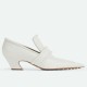 Bottega Veneta Spada Pumps in White Lambskin