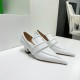 Bottega Veneta Spada Pumps in White Lambskin