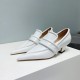 Bottega Veneta Spada Pumps in White Lambskin